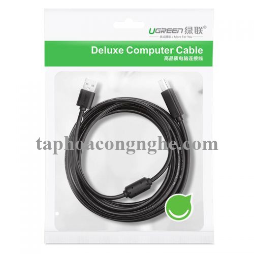 Ugreen 10328 3M màu Đen Cáp USB 2.0 sang USB B máy in US104 30010328